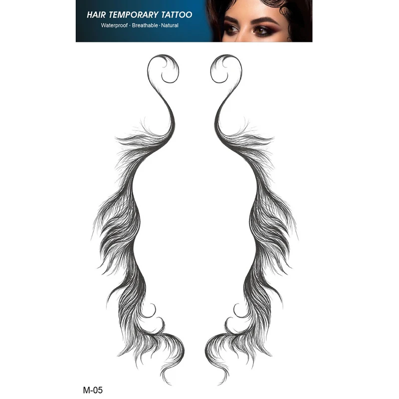 Hair Edge Tattoo Stickers Temporary Hair Template Makeup Tool Waterproof Lasting Makeup Tattoo Edges Curly Hair Stickers