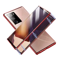 magnetic case for samsung galaxy note 20 ultra s20 10 s9 plus m31 note9 10 double sided hd tempered glass protection phone cover