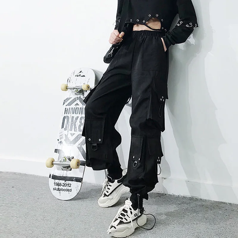 Женские свободные брюки летняя уличная одежда в стиле Харадзюку со средней