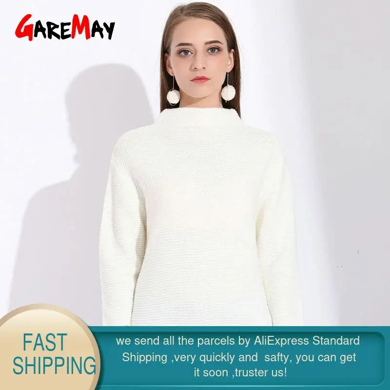 White Sweater Turtleneck Pullover Women Autumn Winter Ladies Women's Sweaters Pullovers | Женская одежда