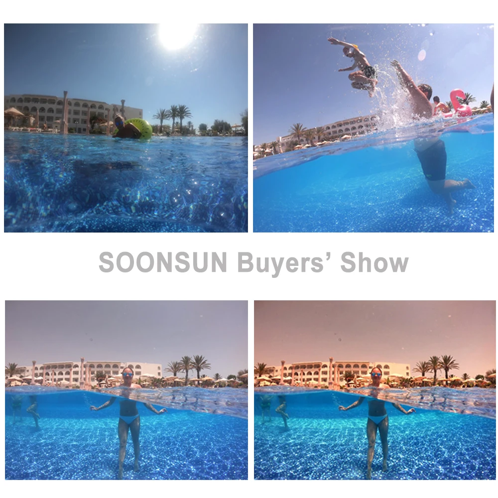 SOONSUN 6 дюймов подводный водонепроницаемый купол порт дайвинг Крышка объектива чехол для GoPro Hero 5 6 7 черный Go Pro Hero7 белый/серебристый аксессуар