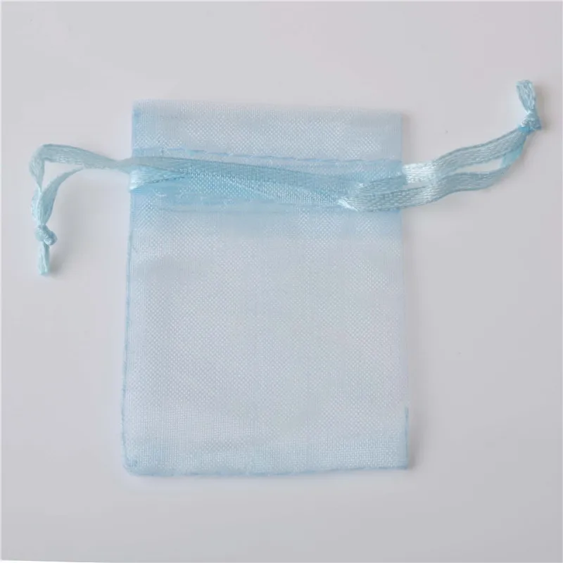 light blue 10 шт./лот(11 размеров) Органза Подарочные сумки свадьба день рождения конфеты шоколадные сумочки подарок на Рождество, Хэллоуин коробка упаковочные сумки - Цвет: light blue