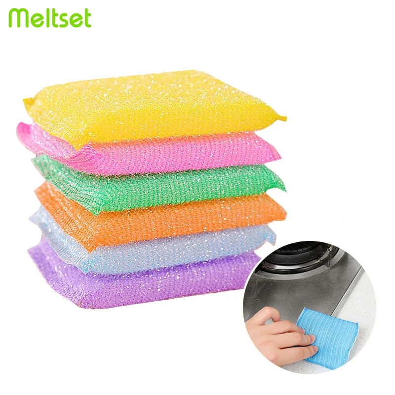 4 шт. антипригарная губка для мытья посуды|Чистящие салфетки| |