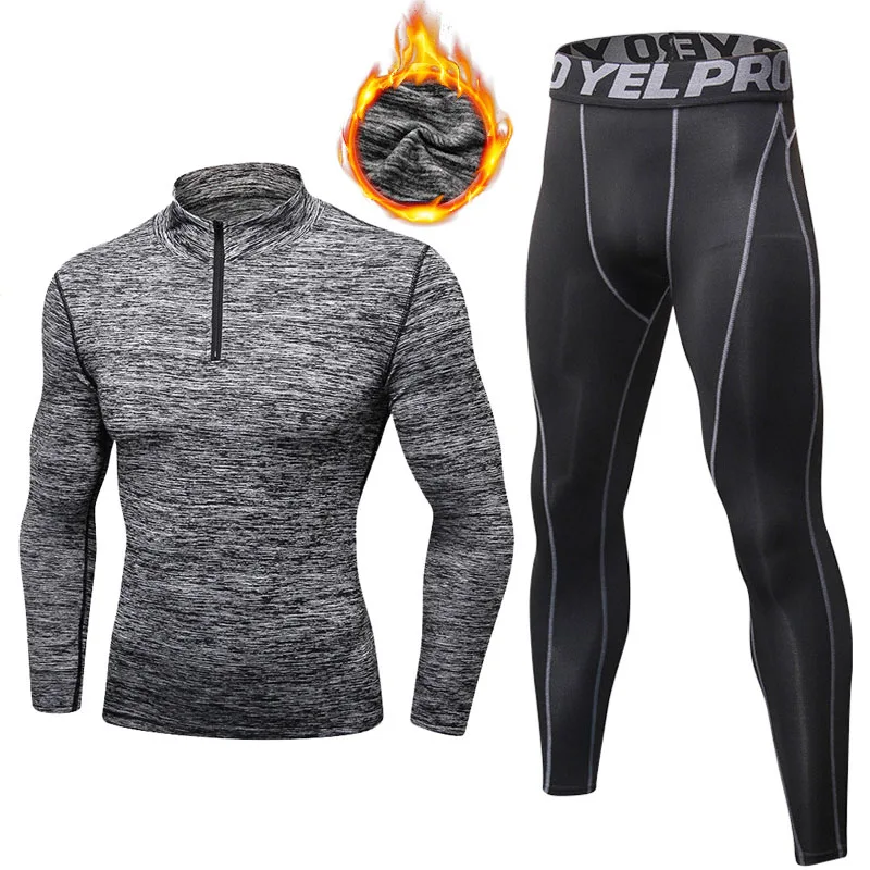 Fanceey зимнее термобелье с высоким воротником мужские кальсоны Мужская рубашка