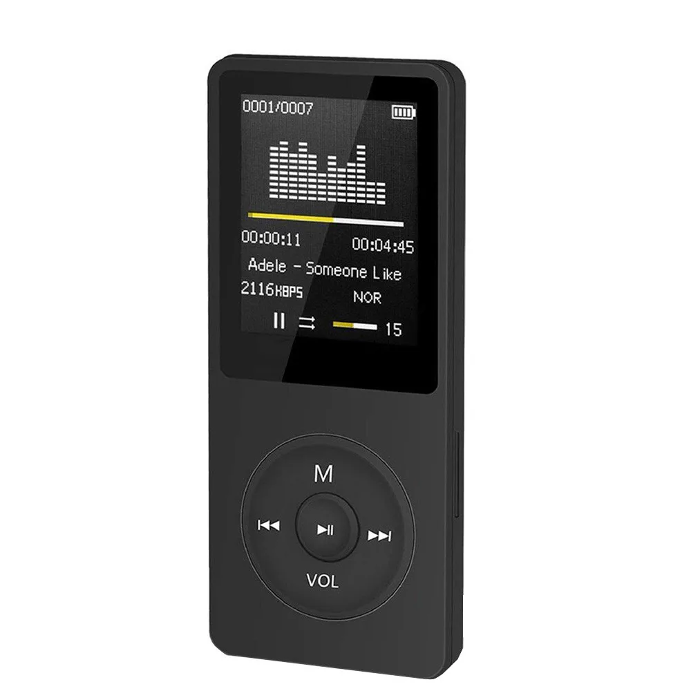 

Portable MP3 Player Mini Walkman LCD Screen FM Radio Video Hifi Player Games Movies E-Books Music Players Built In Microphone
