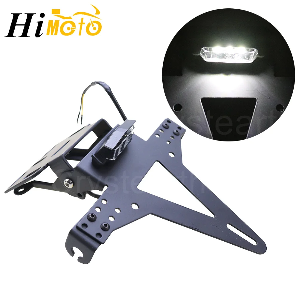 

Black Motorcycle Street Bikes Metal Rear Tail Light Mount License Plate Light Bracket Holder Universal For Pit Dirt Bikes ATVs