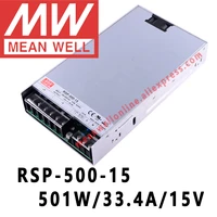 mean well rsp 500 15 meanwell 15vdc33 4a501w single output with pfc function power supply online store