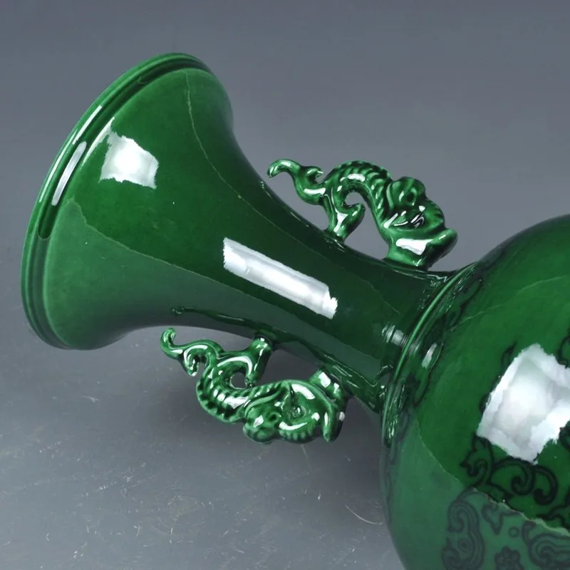 Керамическая зеленая глазурованная домашняя ваза Jingdezhen декоративные