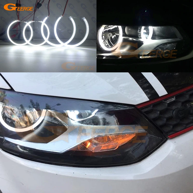 Для Volkswagen VW Fox CrossFox 2010 2011 2012 2013 2014 ультра яркий SMD СВЕТОДИОДНЫЙ ангельские глазки