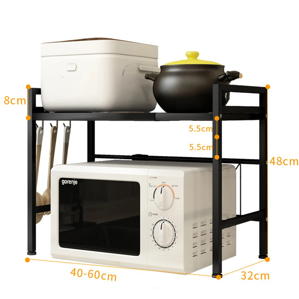 

Movable Cabinet Dish Shelving Home Appliances Printer Rack Kitchen Microwave Oven Rack Storage Shelf Organizer Holder
