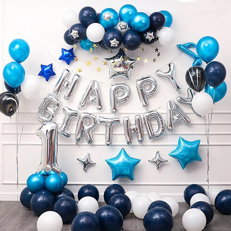 Воздушные шары в виде ракеты космоса астронавта галактики тематическая