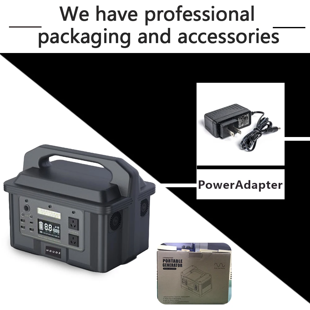 

1500W Portable Power Generator Emergency Backup Inverter Station With 110V / 220V Dual AC Outlets 3 USB 2 DC Ports Outdoor Power