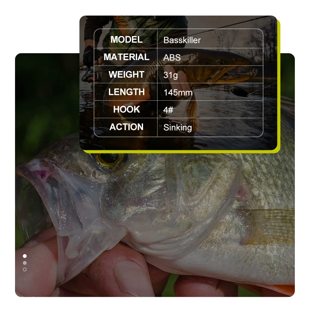 Evercatch basskiller 145 мм/31 г большая приманка для глубоководного забрасывания тонущий