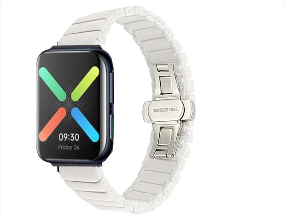 

High quality Strap for OPPO Watch 2 1 band Ceramic 42mm 41mm strap butterfly bukle For OPPO bracelet 46mm Accessories