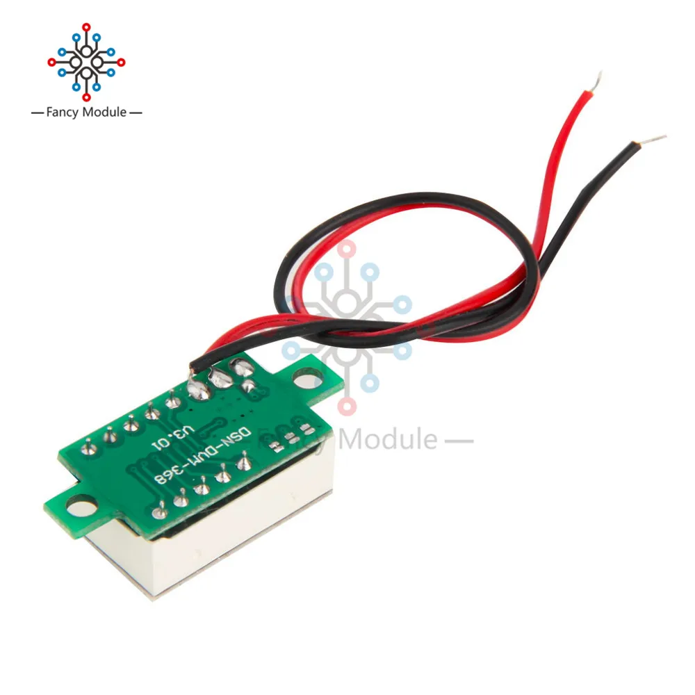 Вольтметр цифровой мини-измеритель напряжения с белой панелью 0 36 дюйма