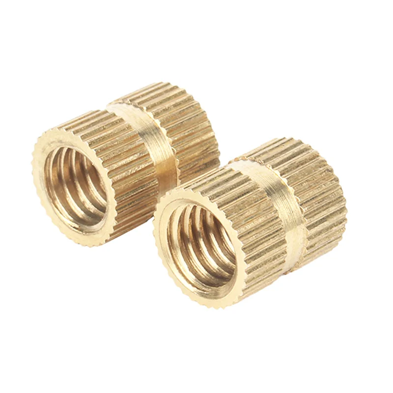 Литьём под давлением Медь гайка M3 M4 M5 M6 M8 вставки латунный двойной проход с