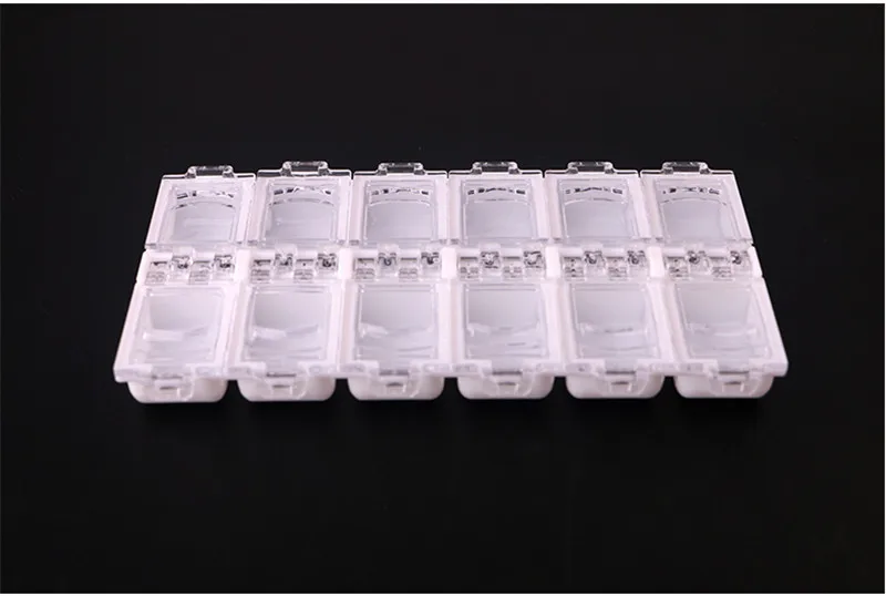 12 решеток отдельные отделения пустая коробка для хранения украшение ногтей