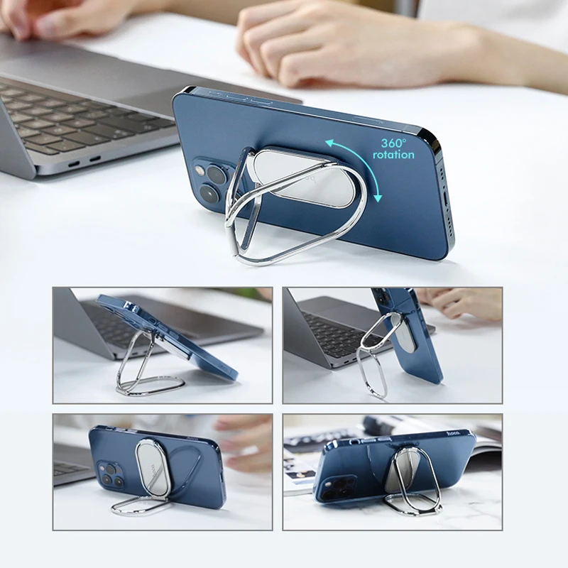 hoco portable phone holder for iphone 11 12pro max adjustable metal stand phone holder for samsung galaxy a51 a71 desktop holder free global shipping
