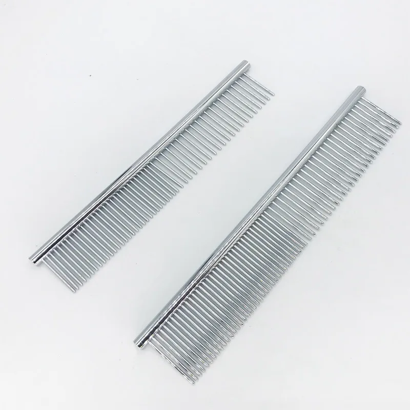 

Pet Supplies Cat Cleaning Hair Comb Dog Grooming Row Comb Teddy Open Knot Comb Stainless Steel Comb
