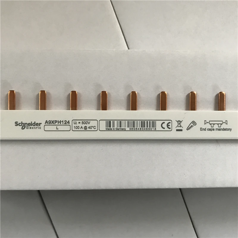Circuit breaker connection, 1P copper bar, copper teeth, comb bus, single input single output 24 teeth 24-bit A9XPH124