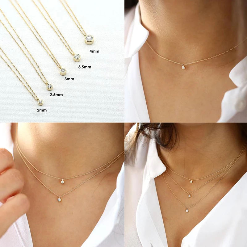 

VINY 925 Sterling Silver Necklace For Women 2021 Trend Solo Necklace Charms Naszyjnik Bijoux Femme Collares Bijoux Collar Fine