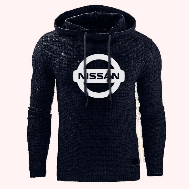 Толстовки для мужчин Nissan с логотипом автомобиля, толстовка с принтом, весенние осенние мужские толстовки, спортивная одежда, хип-хоп, harajuku, повседневный спортивный костюм с капюшоном - Цвет: Тёмно-синий
