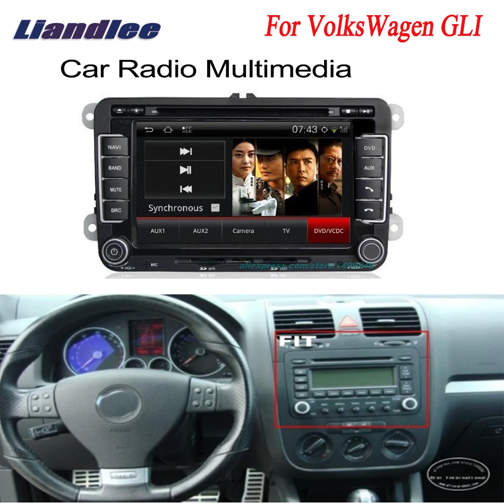 Для VolksWagen VW GLI 2005-2010 автомобильный Android GPS-навигатор Радио ТВ DVD плеер Аудио Видео
