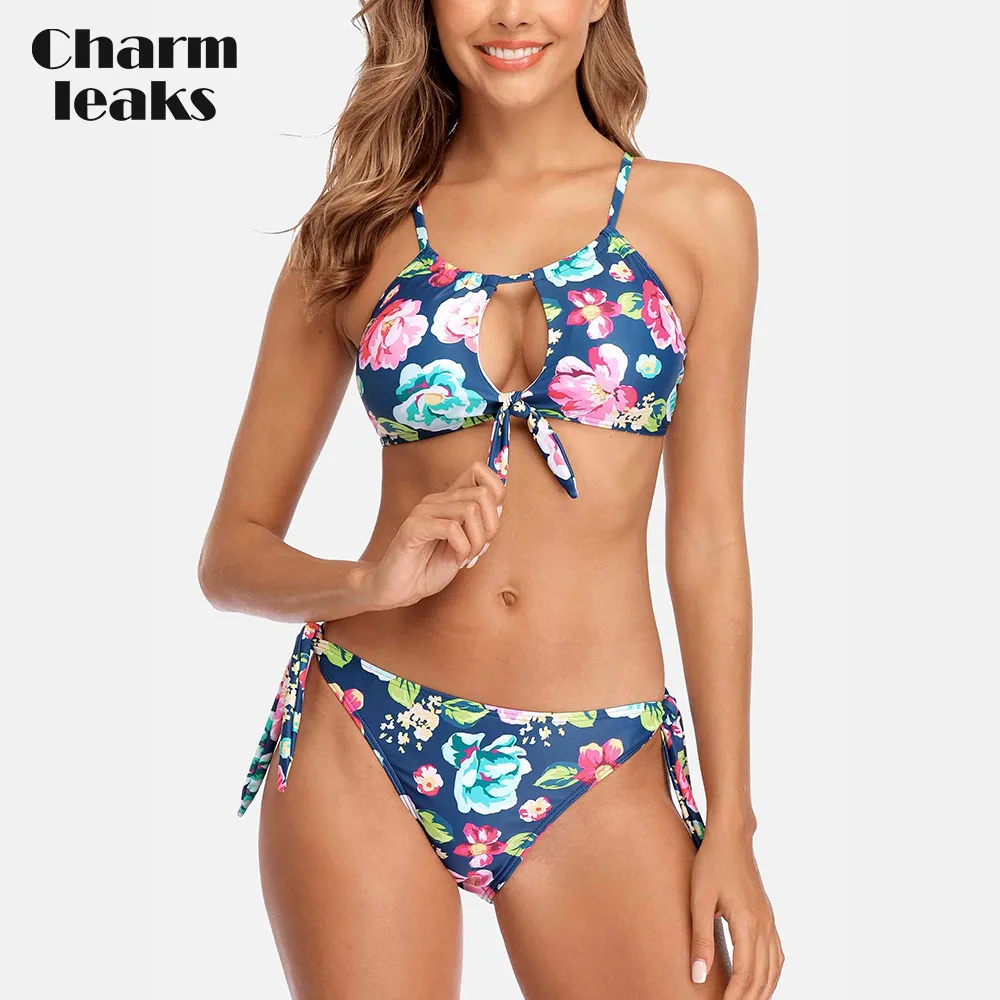 

Купальник-бикини с цветочным принтом, пуш-ап