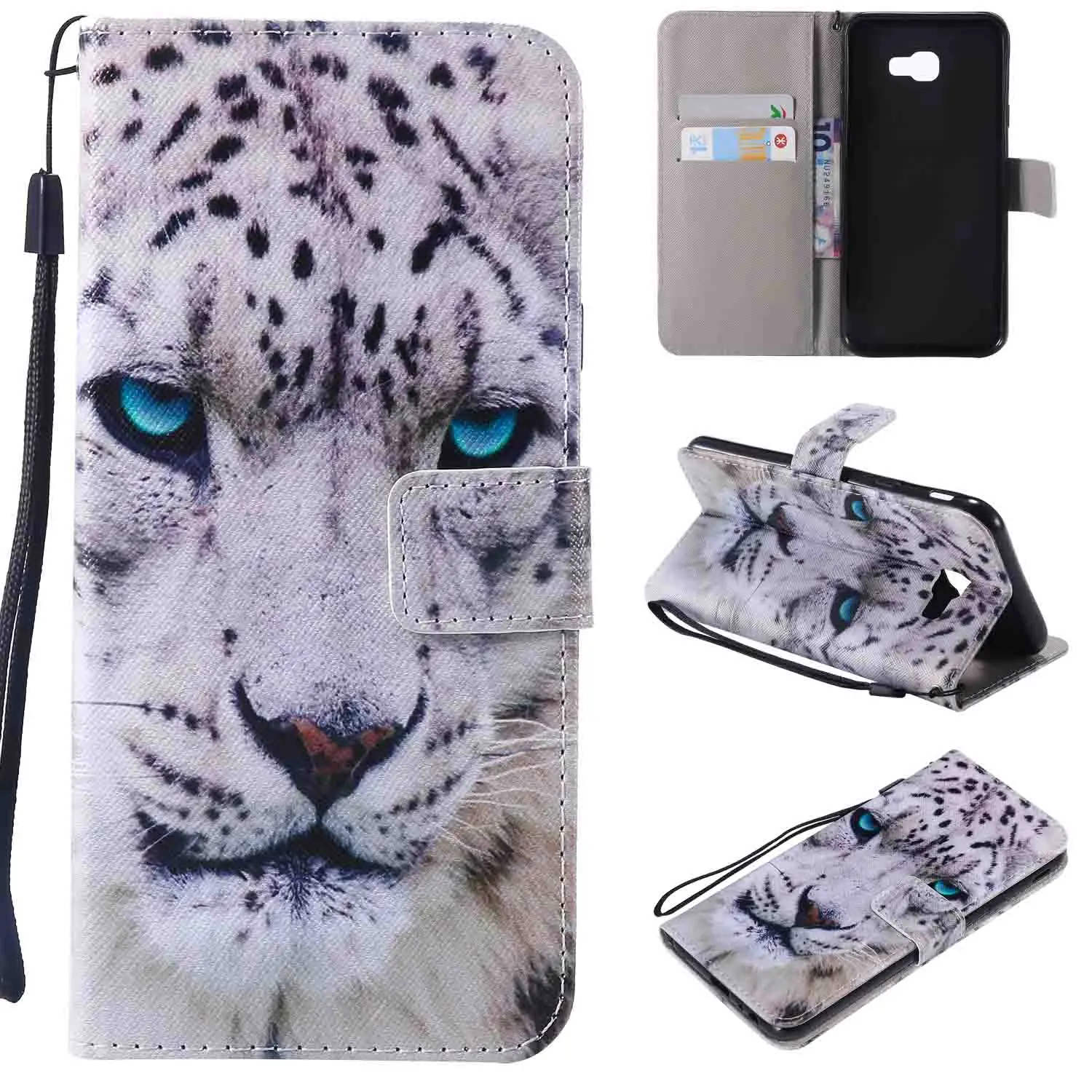 Многоцветная флип-чехол-Кошелек из искусственной кожи для телефона samsung Galaxy J4 J6