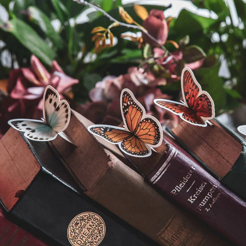 Dimi 10 шт. красивые 3d-закладки-бабочки для книг управление книжками