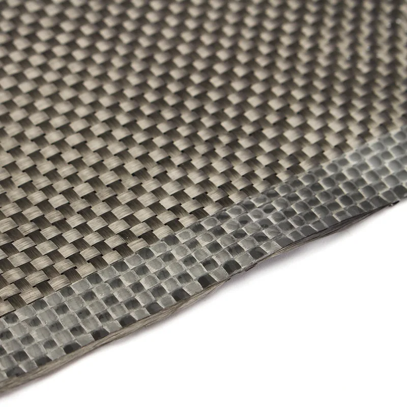 Черная ткань из углеродного волокна простая 3k 2x2 Twill для коммерческой