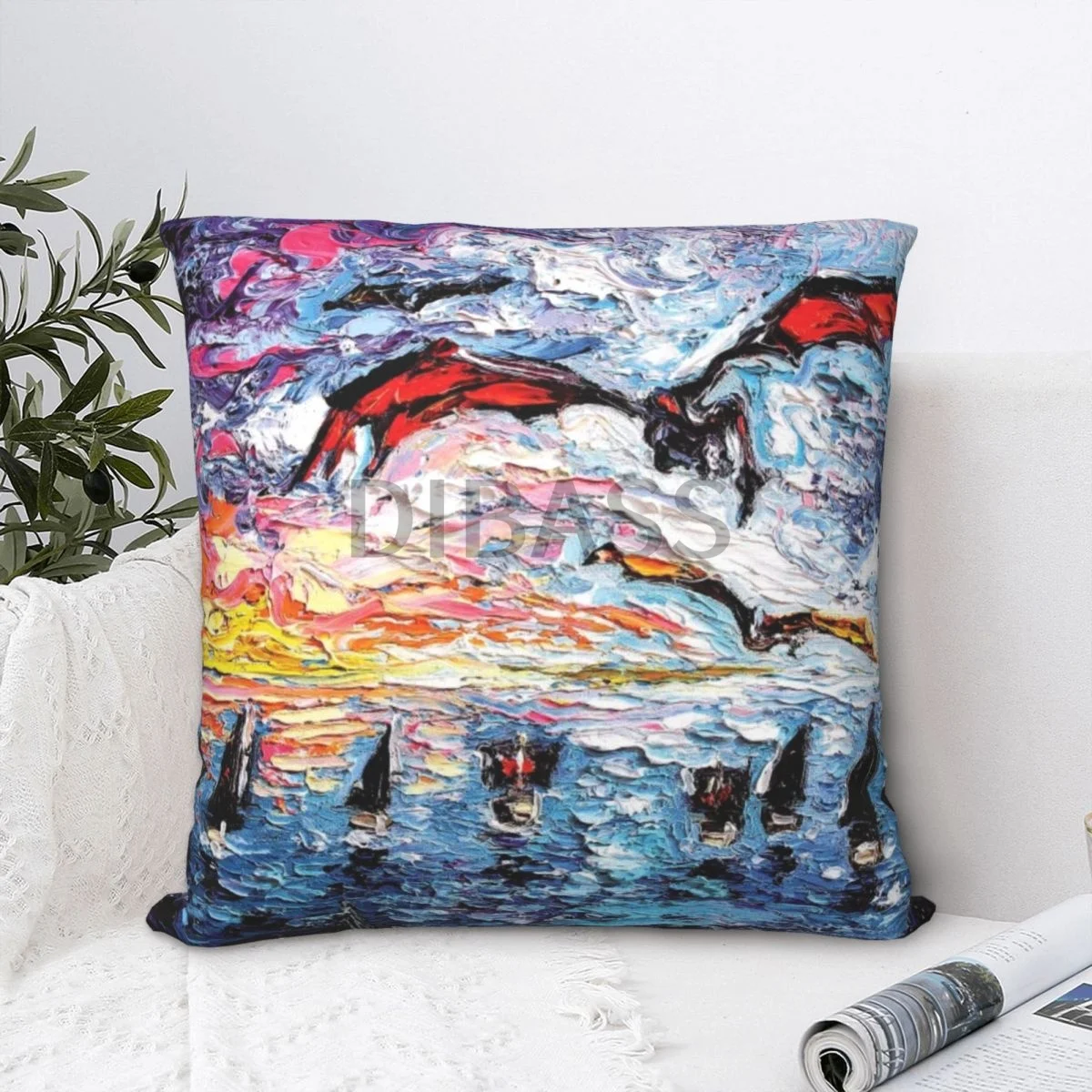 Подушка для дивана пересекающая узкий морской пол | Дом и сад