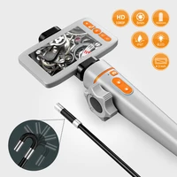 8mm rotary endoscope car rotation automotive borescope 180 degrees articulates hd flexible camera with screen for android phone