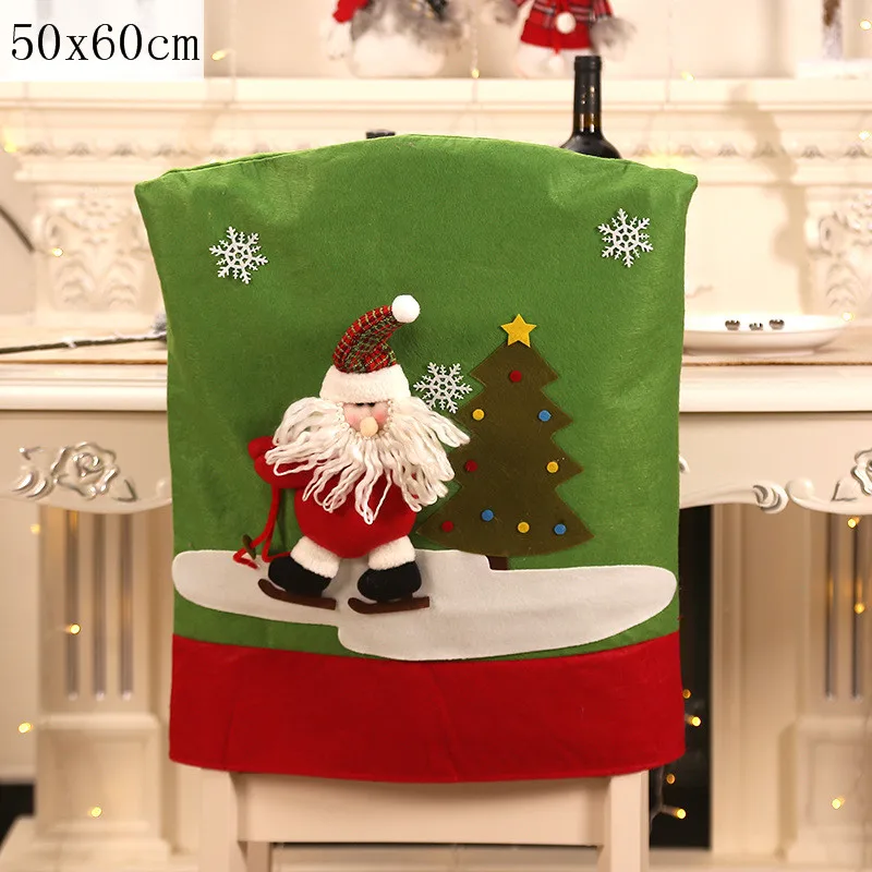 style4 Рождественский стул обеденный стол украшение чехол для спинки стула новогодний декор аксессуары рождественские украшения для домашнего ресторана - Цвет: style4