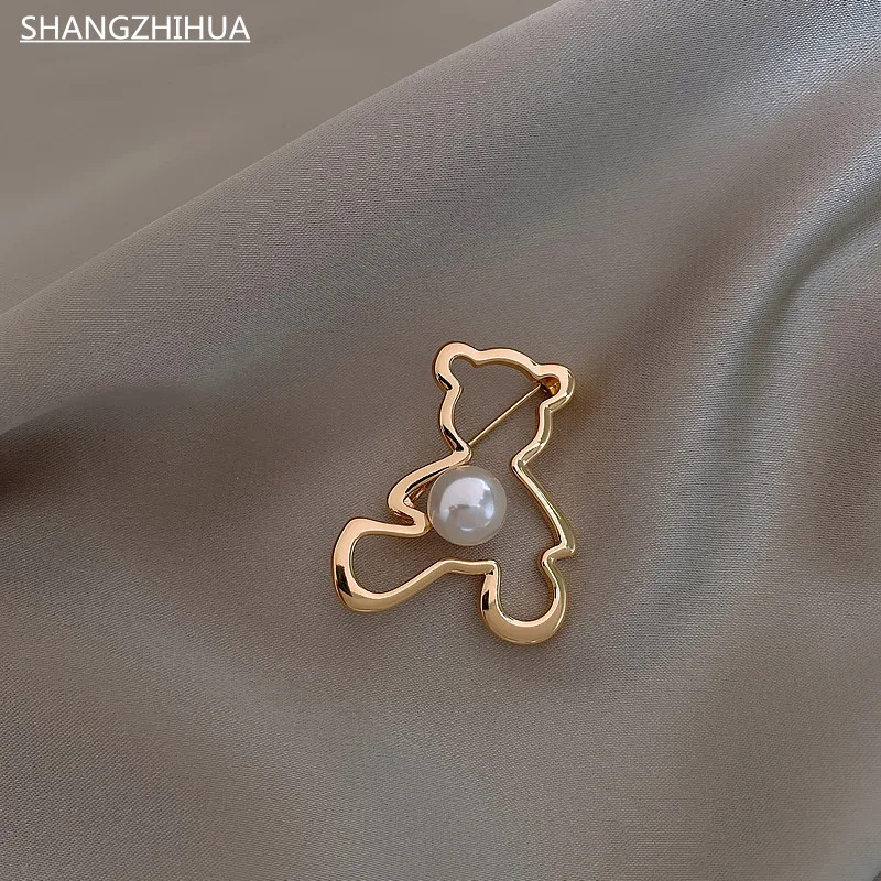 

South Korea's Luxury Pearl Brooch Anti-Wear Button For Women's Scarves Button Cardigan Pin Fixed Clothes Accessories 2021 New