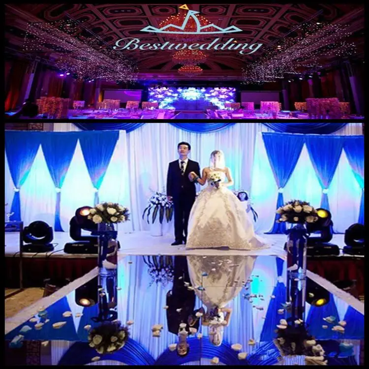 

66 Feet Long Wedding Centerpieces Gold Silver Color Mirror Carpet Aisle Runner T Station Decoration Wedding Favors Carpets