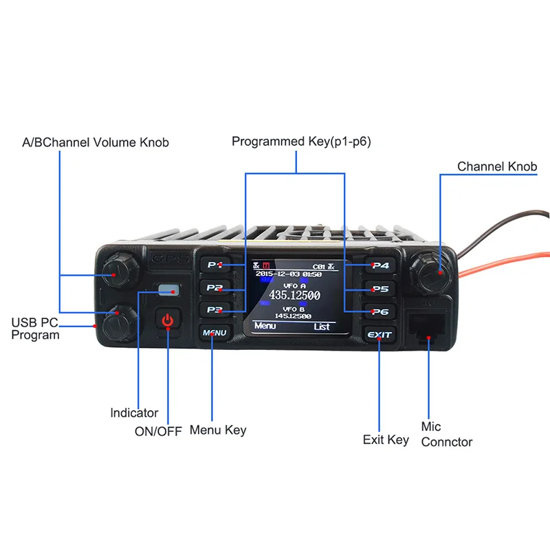 Автомобильное радио Anytone Bluetooth цифровое DMR аналоговое мобильное VHF UHF AT D578UV PRO