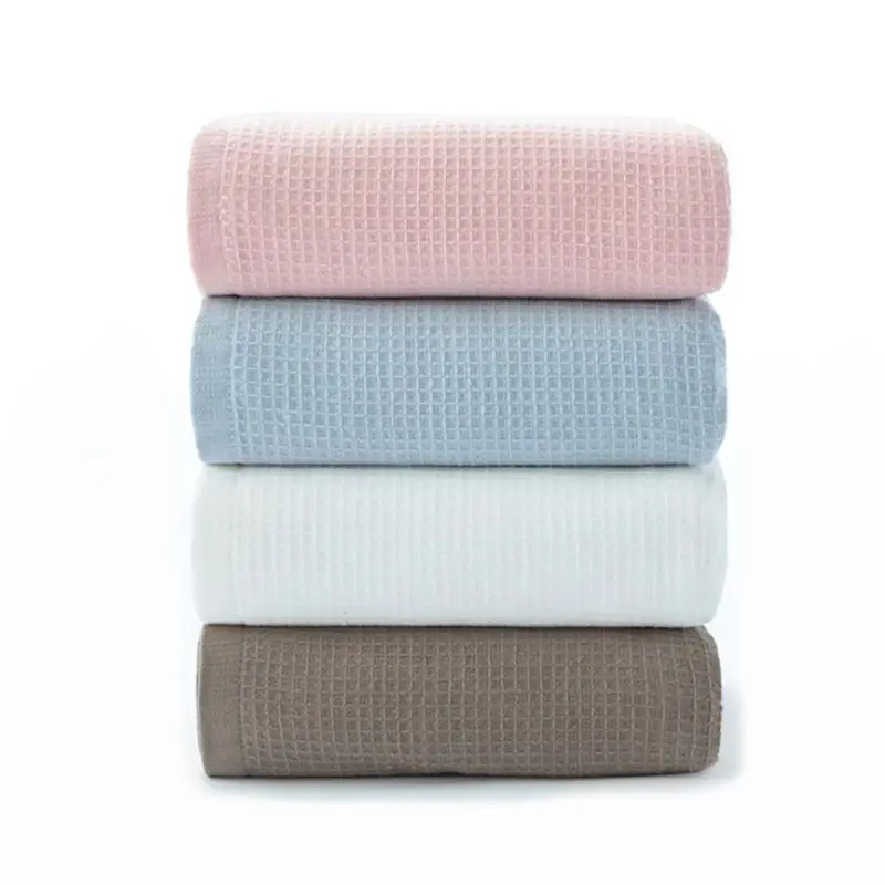 

Double Layer Cotton Waffle 70x140cm High Quality Bath Towels for Adult Soft Absorbent Household Item Bathroom Quick Dry
