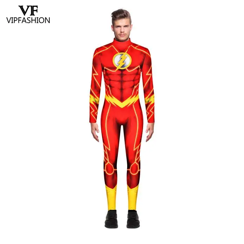 VIP Мода Аниме фильм Барри Аллен флэш Косплей костюмы мышцы карнавал Хэллоуин