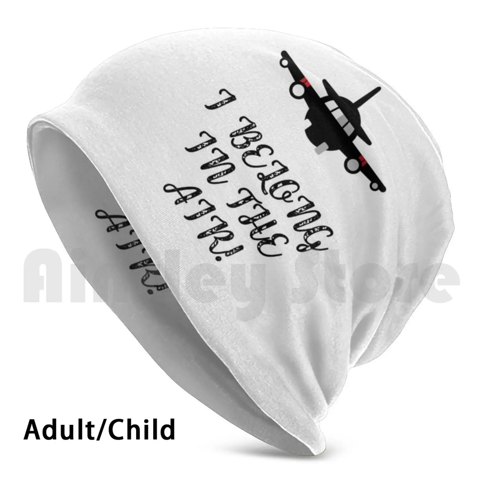 

I Belong In The Air! Beanies Knit Hat Hip Hop Flight Flight Attendant Stewardess Jet Pilot Air Hostess