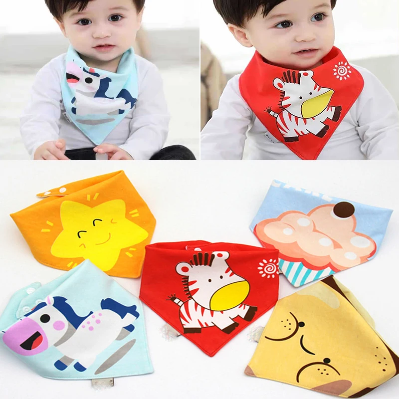 

Baby Bibs Set Cotton Muslin Burp Cloth Baby Feeding Bibs Triangle Scarf Bandana Waterproof Bib Saliva Towel for Newborn 4pcs