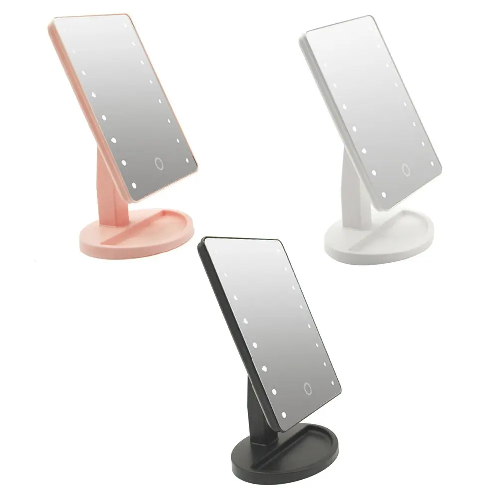 Led настольное зеркало для хранения макияжа с светильник 16 s 360 вращающееся