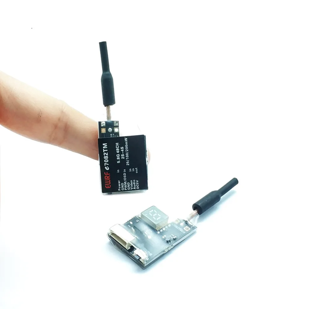 EWRF e7082TM 5 8G 48CH 25mW/100mW/200mW/OFF Регулируемый VTX FPV передатчик для модели RC гоночного