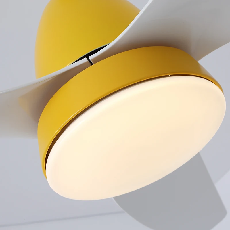 

42 Inch Dining Room Fan LIght Living Room Bedroom Study Decoration Ceiling Fan Light Nordic Minimalist LED Chandelier With Fan