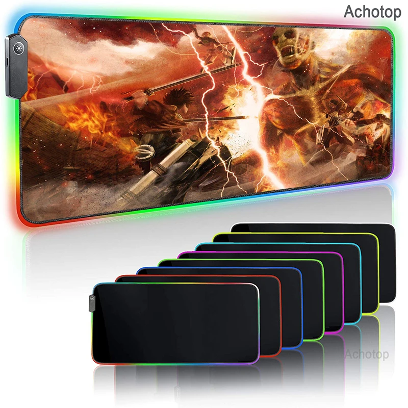 

Игровой коврик для мыши с рисусветодиодный «атака на Титанов»