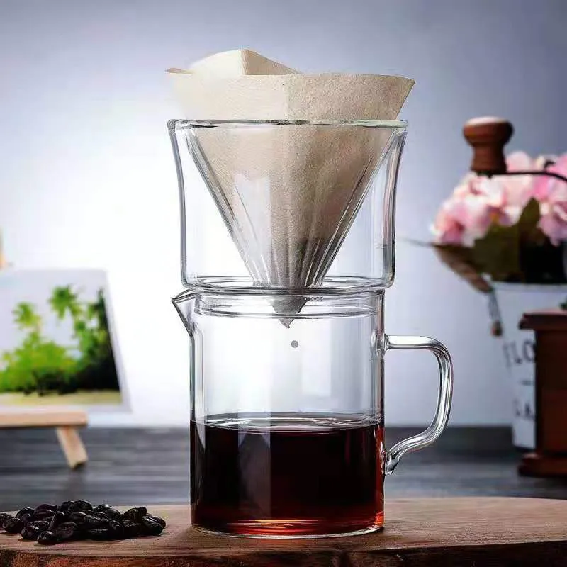 Coffee Pot Cold Collection Simple Glass Cup Sharing Double Filter Funnel Set | Дом и сад