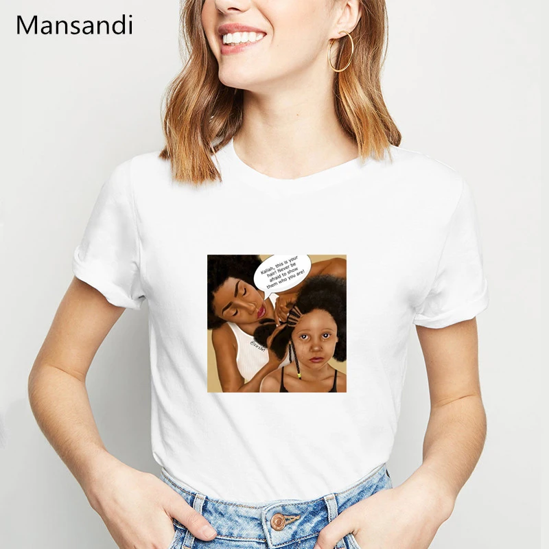 

Женская футболка Melanin poppin, супер яркая женская одежда 2021, футболки с принтом материнской любви, женская футболка, уличные Топы