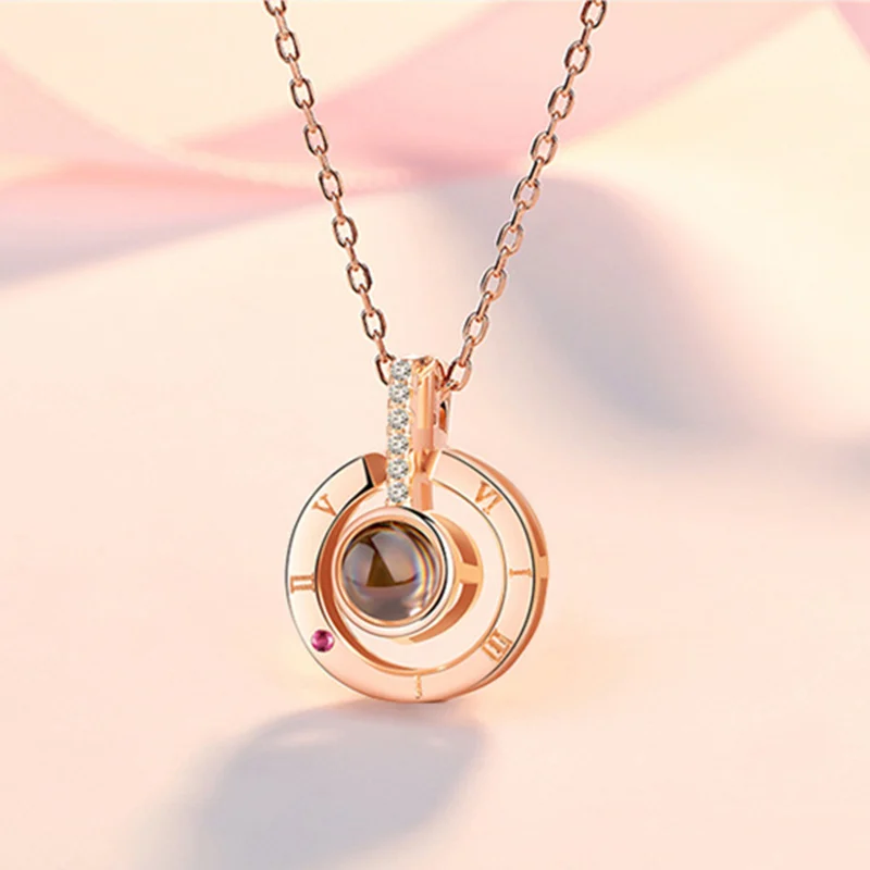 Подарок подруге на День святого Валентина романтическое ожерелье с надписью I Love