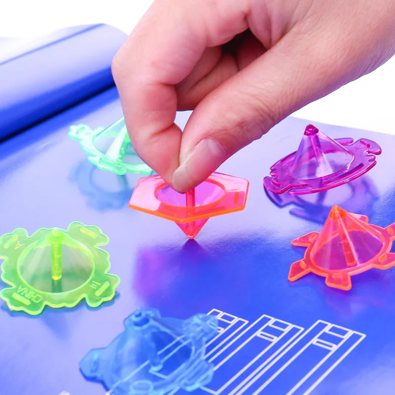 10 шт./лот Классическая пластиковая прыгающая лягушка гироскоп подвесная трубка