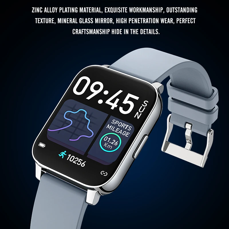 Fashion Square Men's & Women's Smart Waterproof Watches Pedometer Heart Rate Mileage Cary Road Blood Oxygen Health Monitoring